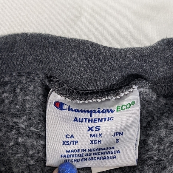 Champion Boston University Gray Red Crewneck Sweatshirt Collegiate - Picture 5 of 8